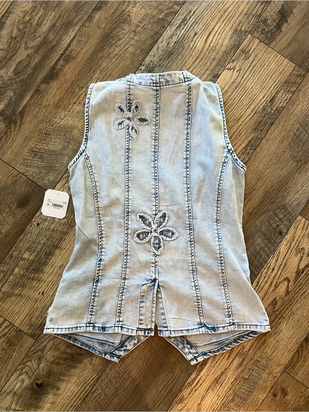 Altar’s state floral denim vest size small NWTs - Picture 12 of 16